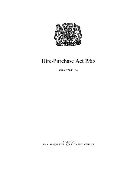 Hire-Purchase Act 1965