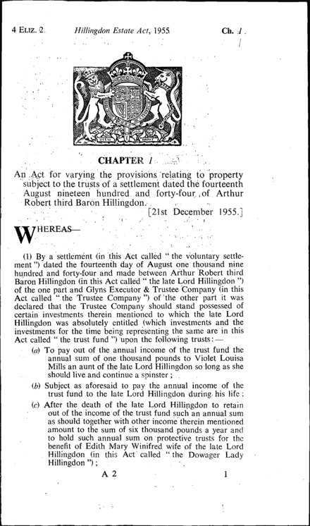 Hillingdon Estate Act 1955