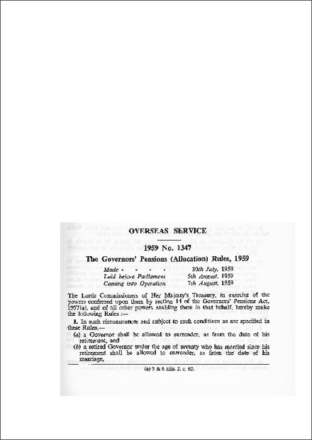 The Governors' Pensions (Allocation) Rules,1959
